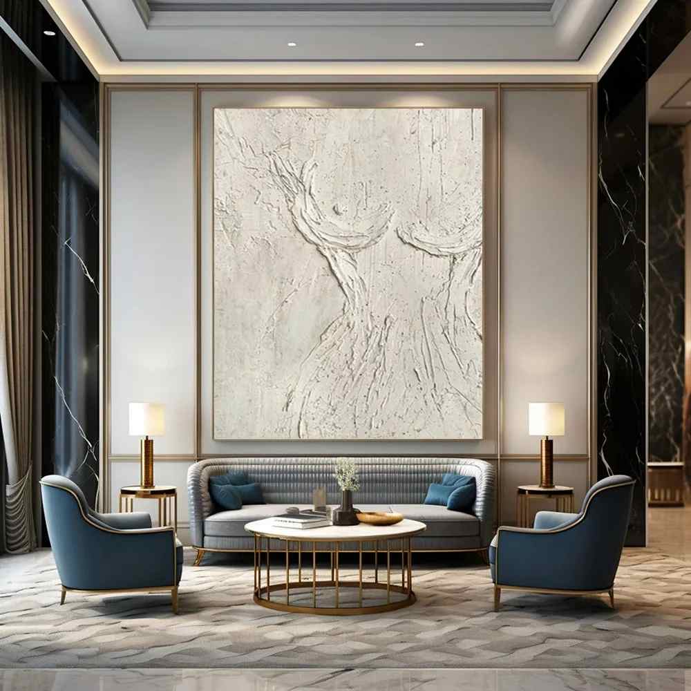 Statement Hand-painted Figure Abstract Canvas Wall Art TC20K